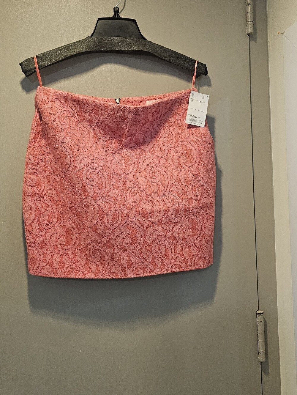 Pink Jacquard Mini Skirt